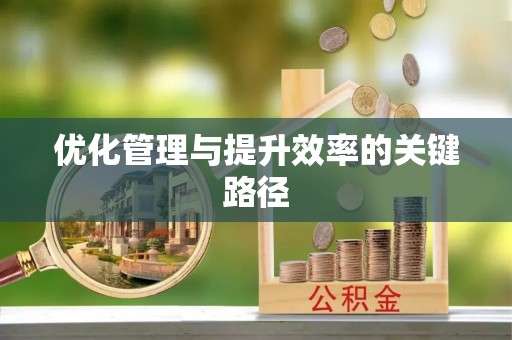 古蔺优化管理与提升效率的关键路径