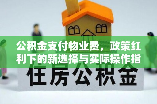 古蔺公积金支付物业费，政策红利下的新选择与实际操作指南