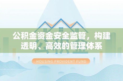 古蔺公积金资金安全监管，构建透明、高效的管理体系