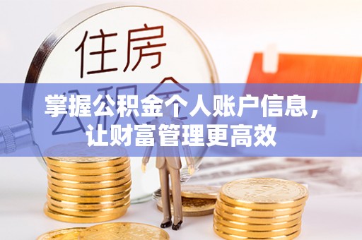 古蔺掌握公积金个人账户信息，让财富管理更高效