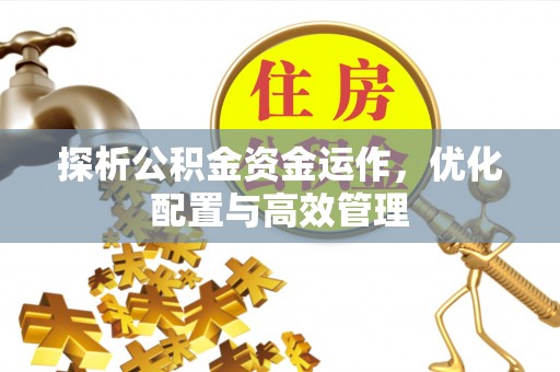 古蔺探析公积金资金运作，优化配置与高效管理